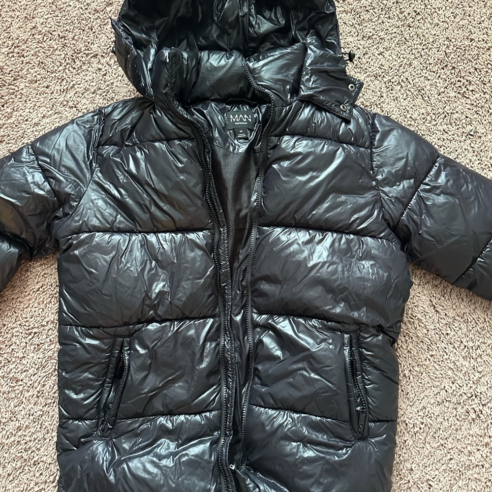 Boohoo Man Black Puffer Jacket